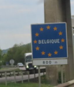 2022 terugweg belgie bord